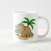 Triceratops in een tropisch klimaat. grote koffiekop (Rechts)