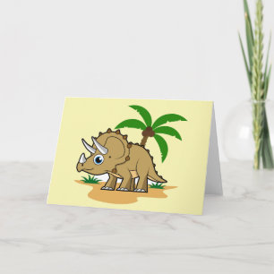 Triceratops in een tropisch klimaat. kaart