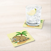 Triceratops in een tropisch klimaat. kartonnen onderzetters (Insitu)