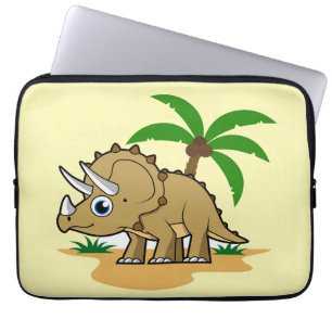 Triceratops in een tropisch klimaat. laptop sleeve