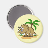 Triceratops in een tropisch klimaat. magneet (Voorkant / Achterkant)