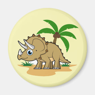 Triceratops in een tropisch klimaat. magneet