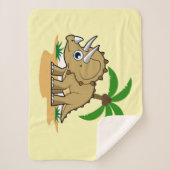 Triceratops in een tropisch klimaat. sherpa deken (Voorkant)