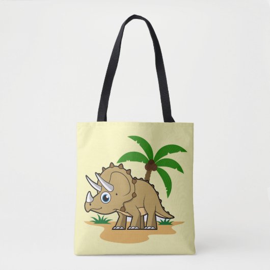 Triceratops in een tropisch klimaat. tote bag (Voorkant)