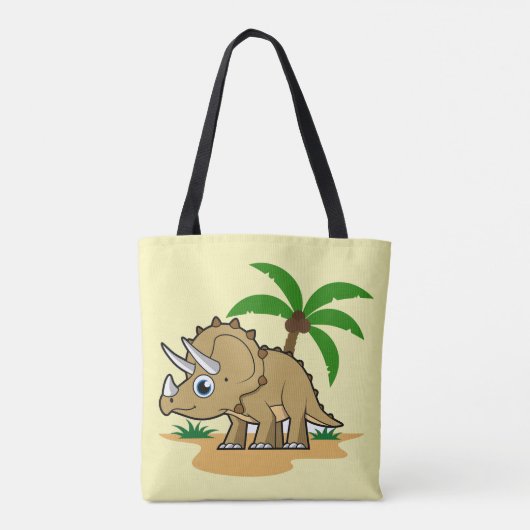 Triceratops in een tropisch klimaat. tote bag (Achterkant)