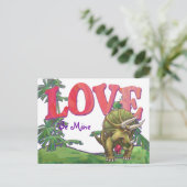 Triceratops in Love Valentijnsdag Feestdagenkaart (Staand voorkant)
