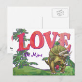 Triceratops in Love Valentijnsdag Feestdagenkaart (Voorkant / Achterkant)
