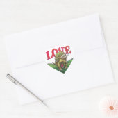 Triceratops in Love Valentijnsdag Hart Sticker (Envelop)