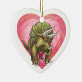 Triceratops in Love Valentijnsdag Keramisch Ornament (Rechts)