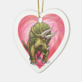Triceratops in Love Valentijnsdag Keramisch Ornament (Links)