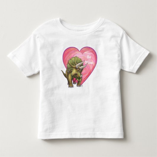 Triceratops in Love Valentijnsdag Kinder Shirts (Voorkant)