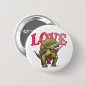 Triceratops in Love Valentijnsdag Ronde Button 5,7 Cm (Voorkant /achterkant)