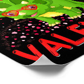 Triceratops Is My Valentine Funny Triceratops Vale Poster (Hoek)