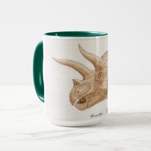 Triceratops Jumbo Coffee Mok (Voorkant links)