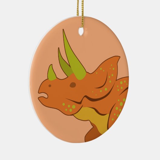 Triceratops Keramisch Ornament (Rechts)
