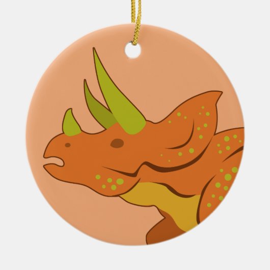 Triceratops Keramisch Ornament (Voorkant)
