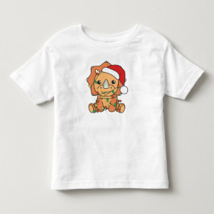 Triceratops Kerst Winter Dieren Vakantie Dino's Kinder Shirts