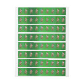 Triceratops kerstgroen adreslabel wikkel (Vel)