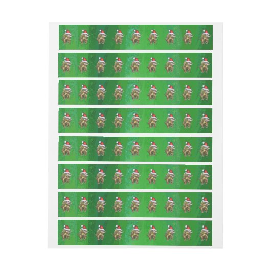 Triceratops kerstgroen adreslabel wikkel (Vel)