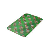 Triceratops kerstgroen badmat (Gekanteld)