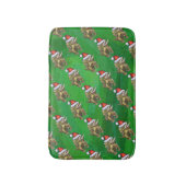Triceratops kerstgroen badmat (Voorkant Verticaal)