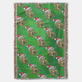 Triceratops kerstgroen deken (Voorkant Verticaal)