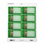 Triceratops kerstgroen etiket (Full Sheet)