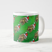 Triceratops kerstgroen grote koffiekop (Voorkant rechts)