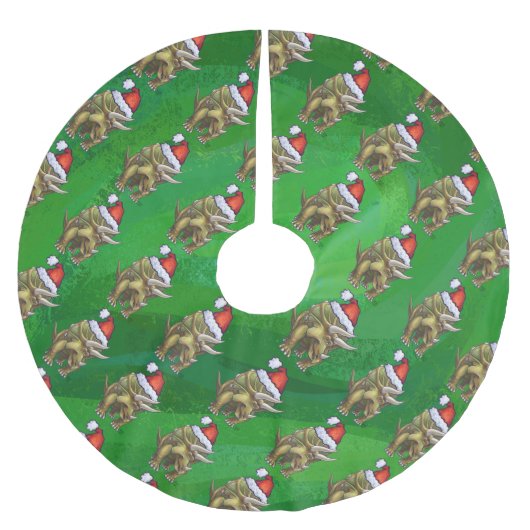 Triceratops kerstgroen kerstboom rok (Voorkant)