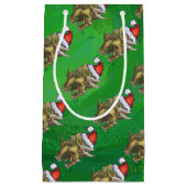 Triceratops kerstgroen klein cadeauzakje (Voorkant)