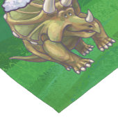 Triceratops kerstgroen korte tafelloper (Hoek)