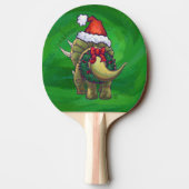 Triceratops kerstgroen tafeltennisbatje (Achterkant)