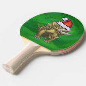 Triceratops kerstgroen tafeltennisbatje (Voorkant Gekanteld)