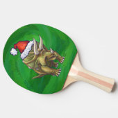 Triceratops kerstgroen tafeltennisbatje (Zijkant)