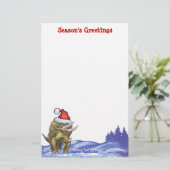 Triceratops Kerstmis Briefpapier (Staand voorkant)