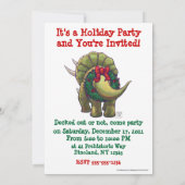 Triceratops Kerstmis Kaart (Achterkant)