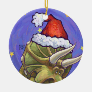 Triceratops Kerstmis Keramisch Ornament