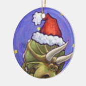 Triceratops Kerstmis Keramisch Ornament (Links)