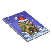 Triceratops Kerstmis Notitieboek (Rechterzijde)