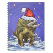 Triceratops Kerstmis Notitieboek (Voorkant)
