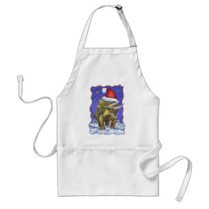 Triceratops Kerstmis Standaard Schort