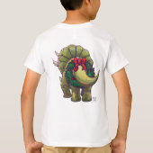 Triceratops Kerstmis T-shirt (Achterkant)