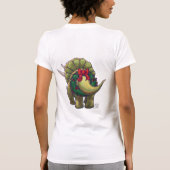 Triceratops Kerstmis T-shirt (Achterkant)