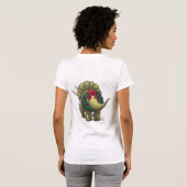 Triceratops Kerstmis T-shirt (Achterkant volledig)