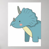 Triceratops kinderkamer dinosaurus muur kunst poster (Voorkant)