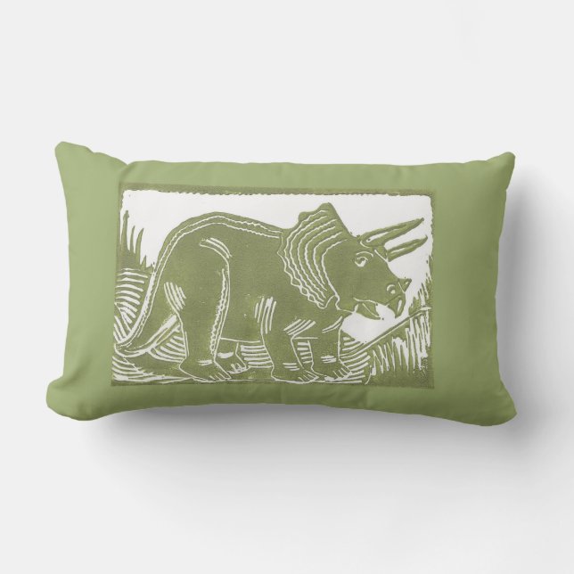 Triceratops Lumbar Pillow Kussen (Voorkant)