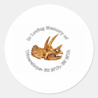 Triceratops Memory Ronde Sticker