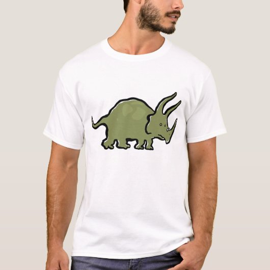 triceratops met bril t-shirt (Voorkant)