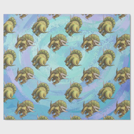 Triceratops Patronen Cadeaupapier (Vlak)