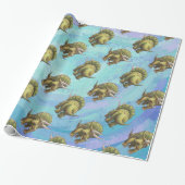 Triceratops Patronen Cadeaupapier (Uitgerold)